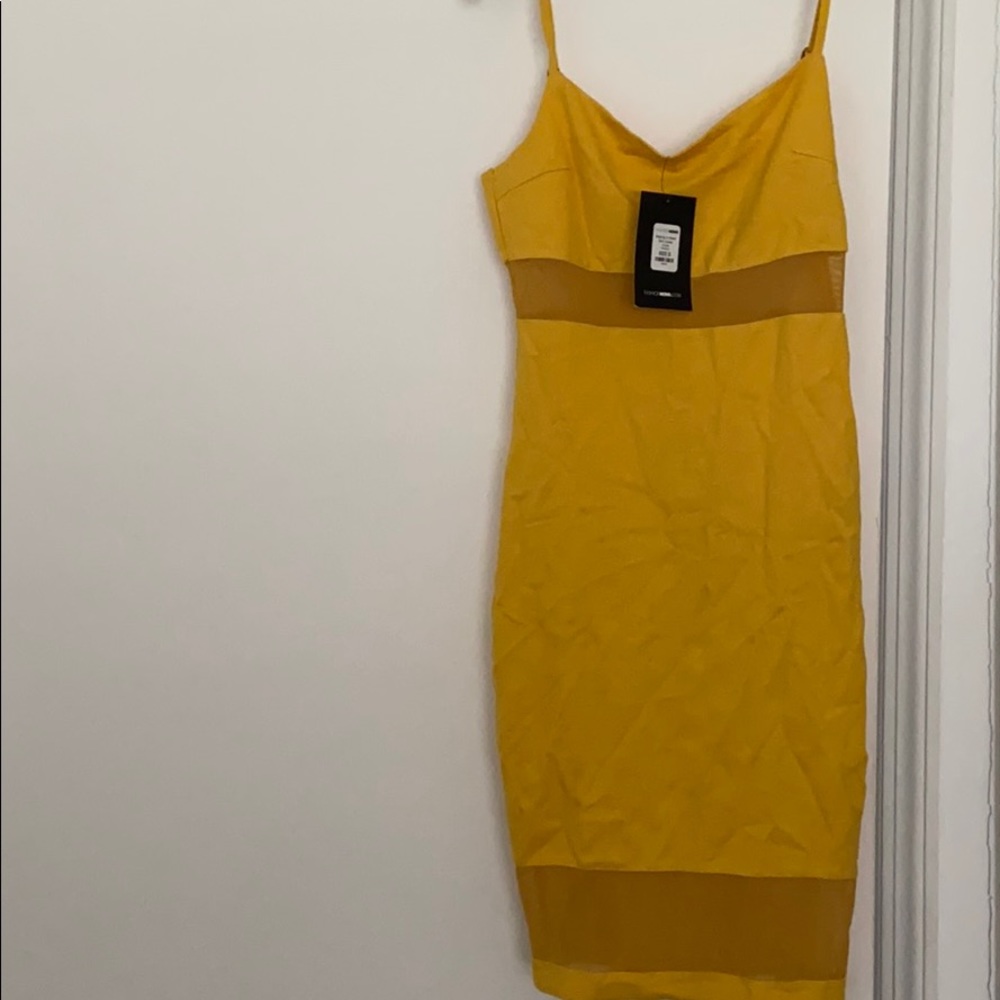 Fashion nova dress yellow small